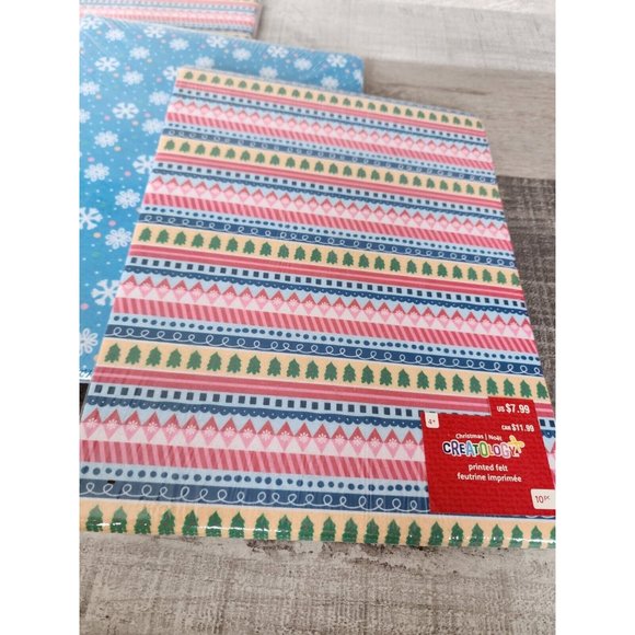 3 Packs Of Creatology Christmas - Printed Felt Sheets - Pack of 10 - 9 in. x 12 - Picture 3 of 8